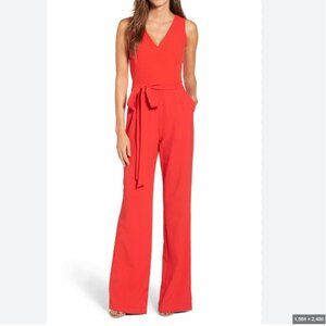 Tie Front Wide Leg Jumpsuit